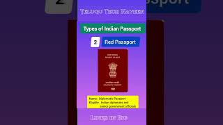 Types of indian Passport passport india reels [upl. by Nylqcaj]