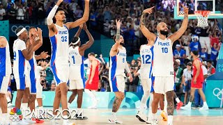 France holds off Germany on strength of raucous Paris crowd to make Olympic final  NBC Sports [upl. by Ardnak]