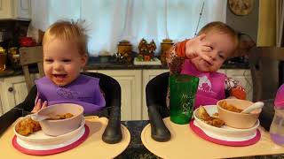 Twins try pasta fagioli [upl. by Khoury]