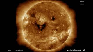 A transequatorial coronal hole facing Earth Enhanced solar wind could arrive in 3 days 24271022 [upl. by Ossy]