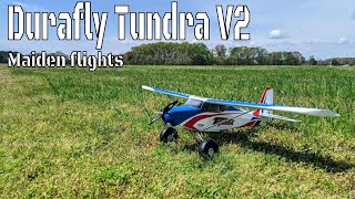 Durafly Tundra V2 Mainden flights [upl. by Yekcim]