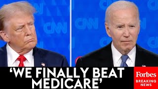 MAJOR DEBATE GAFFE Biden Says We Finally Beat Medicare During First Presidential Debate [upl. by Nalod85]