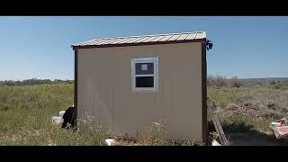 Shed To Tiny House  Tiny Cabin Conversion  First Step  Installing A Window [upl. by Akinnor]