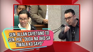 Sen Alan Cayetano to Sen Poe quotGagawin nyong 2 hrs traffic namin ilipat nyo kaya opisina nyo donquot [upl. by Oicafinob956]