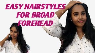 Easy Hairstyles For Broad Forehead  Malayalam  brownishgirl [upl. by Dnomra]