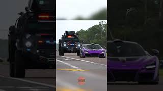 MCLAREN followed by SWAT TEAM DreamCars4Kids Rally [upl. by Roberts872]