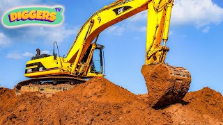 Ready Set Dig 🦺 Diggers For Kids Diggers At Work [upl. by Pincas]