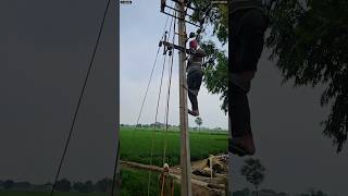 HT Fuse Unit Installation  Lineman work  electrician shorts lineman [upl. by Leemaj]