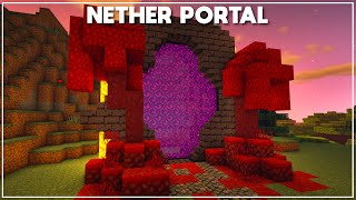 Minecraft How to Build a Nether Portal Tutorial 2020 [upl. by Brigida]