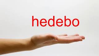 How to Pronounce hedebo  American English [upl. by Eitsrik]