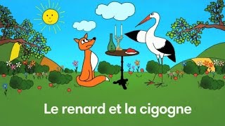 Le Renard et la Cigogne  Fable de La Fontaine  Par Sidney Oliver [upl. by Azmah]