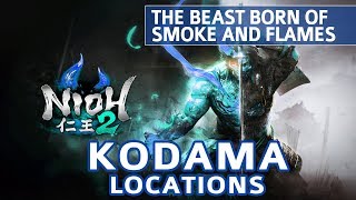 Nioh 2  The Beast Born of Smoke and Flames All Kodama Locations [upl. by Neimad]