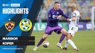 Maribor 3  1 Koper  27 krog 202324 PrvaLigaTelemach [upl. by Hnahk]