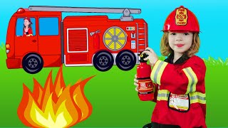 Firefighter Song for Kids  Fire Truck Song  Kids song by Kids Music Land [upl. by Alleuqram]