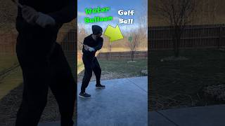 Can I hit a golf ball out of a WATER BALLOON 😱 💦 golf golfshorts shorts shortsfeed [upl. by Adivad]