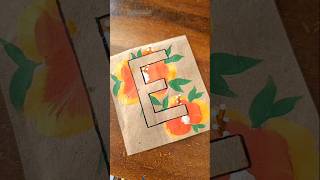 Letter  E  Painting painting art youtube youtubeshorts [upl. by Onia973]