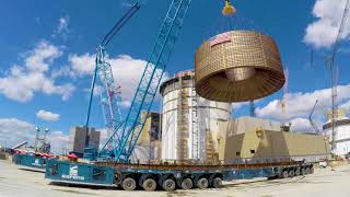 Timelapse Video Final module placed for Vogtle 3 amp 4 project [upl. by Esineg580]