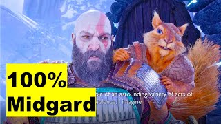 100 Midgard Map Revealed in God of War Ragnarok [upl. by Sorips]