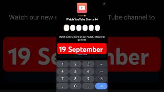 19 amp 20 Sept Watch YouTube Shorts 4 Major Watch YouTube Video Code Major airdrop major code [upl. by Crysta]