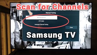 How to Scan for Channels on Samsung TV   Troubleshooting [upl. by Eniamrehc673]