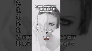 Ranking 2025 Grammy Record Of The Year Nominations grammys grammynominations music [upl. by Addiel]