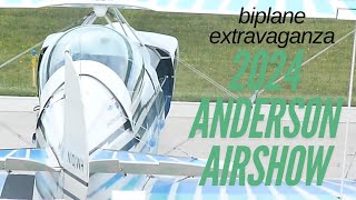 Biplane extravaganza and Aerobatic performance  2024 anderson indiana airshow  7324 [upl. by Noswal]