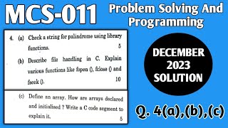 In C language check string is palindrome or not  File handling  fopen fclose fseek array [upl. by Lodi409]