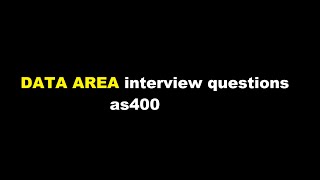 data area interview questions in as400 [upl. by Asial]