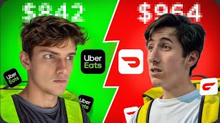 Uber Eats Vs DoorDash Delivery Battle [upl. by Lleryd]