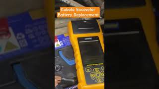 Kubota Excavator Forklift Battery Replaced [upl. by Assirram]