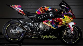 2021 BMW S1000RR Motorcycle SportBike Custom Design Painted Colourful Hd 4k Clear 1080 [upl. by Sakmar]