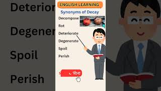 Synonyms of Decay Degenerate Deteriorate Perish English Vocabulary amp Pronunciation Learning short [upl. by Azirb]