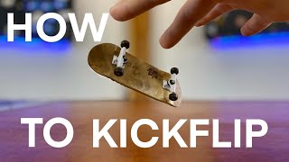 How to Kickflip on a Fingerboard  EASY WAY [upl. by Burchett]