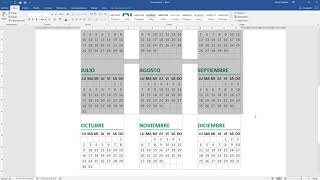 Como insertar un calendario en Word [upl. by Eitsud361]