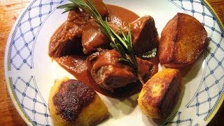 CONFIT LAMB BORDELAISE amp Rustic Fondant Potatoes Professional French Fusion Cuisine Recipe [upl. by Nylhsa]