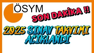 2025 YILI SINAV TAKVİMİ AÇIKLANDI ✅  KPSS  YKS  MSÜ  DGS  YDS  ✅ TÜM DETAYLAR ✅ [upl. by Earased806]