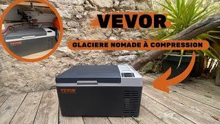 GLACIÈRE PORTABLE A COMPRESSION VEVOR 20L A BAS PRIX [upl. by Esirahs]