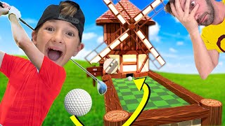 Father VS Son MINI GOLF GAME 4 Cash Prize If He Wins [upl. by Cleodell218]