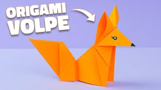 Come fare una Volpe Origami tutorial  DIY Lavoretti con la carta [upl. by Sirotek]