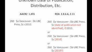 Changes from AACR2 to RDA Part 1 [upl. by Hibbs628]