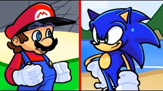 Sonic vs Mario  Occasional Rivalry Friday Night Funkin [upl. by Llert]