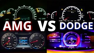 Mercedes AMG VS Dodge Challenger Acceleration Battle [upl. by Ennaj]