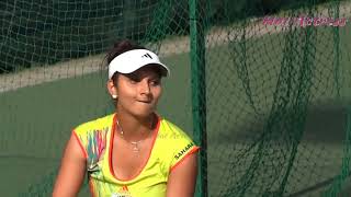 Sania Mirza and Colin Fleming US Open mixed doubles quarterfinal clip [upl. by Llerrud535]