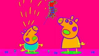 Peppa Pig Crying Dinosaur Balloon Floats Away  Video Effects MirorRobotOld Tv And Other Effects [upl. by Colb215]