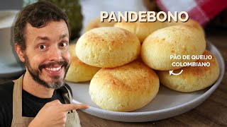 PANDEBONO  Receita do pão de queijo colombiano que é levemente adocicado [upl. by Nedry]