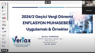 20242 GEÇİCİ VERGİ ENLASYON MUHASEBESİ SUNUM VE UYGULAMALARI [upl. by Parrott]