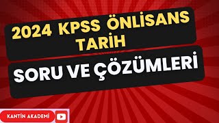 2024 KPSS ÖNLİSANS TARİH SORULARI VE CEVAPLARI [upl. by Atteval289]