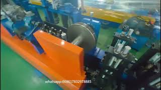 Hat section roll forming machine Hat purlin Omega profile forming machine chainging size automatic [upl. by Ivor]