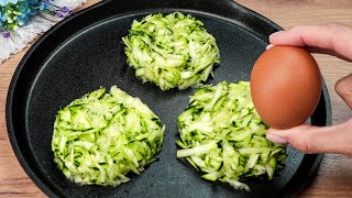 Just grate the zucchini and add the eggs This is so delicious that I can cook it every day [upl. by Airotal]