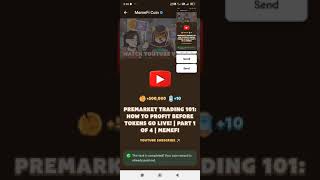 PREMARKET TRADING 101 HOW TO PROFIT BEFORE TOKENS GO LIVE  PART 1 OF 4  MEMEFI New Video Code [upl. by Mccollum336]